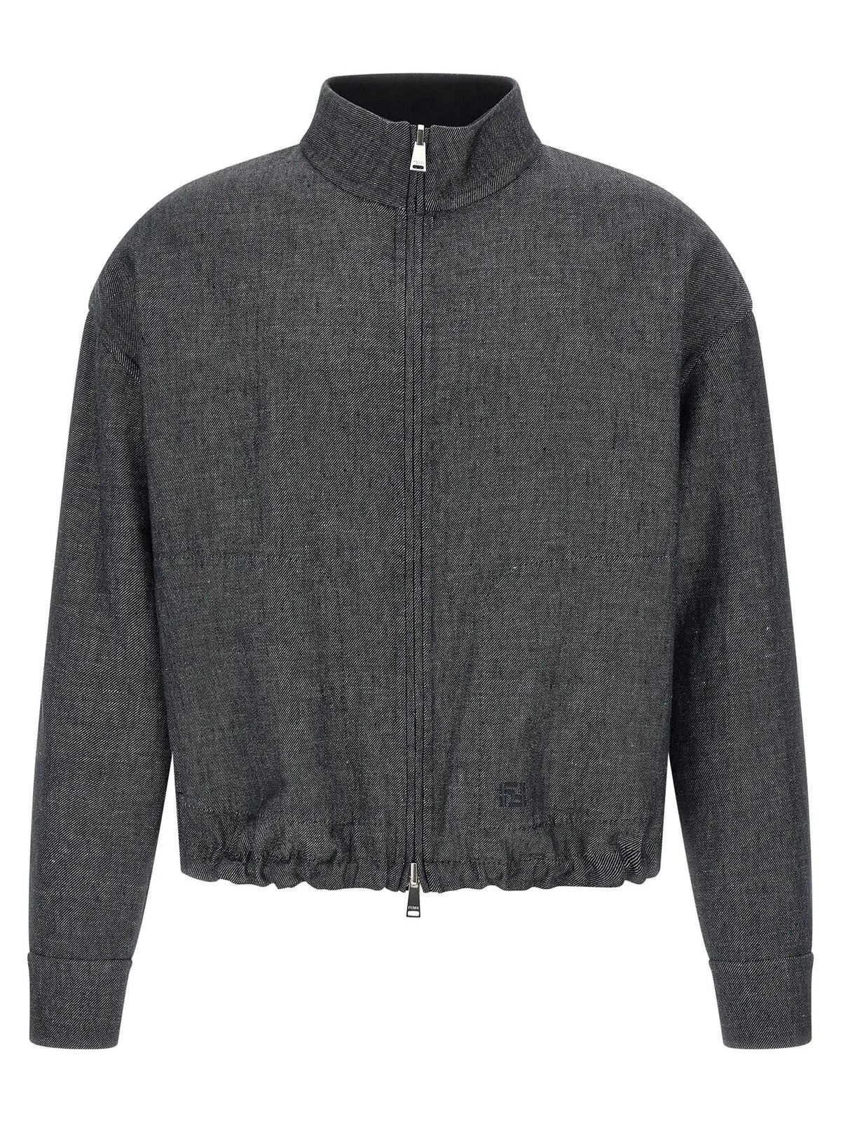 Fendi Blue Linen Denim Jacket