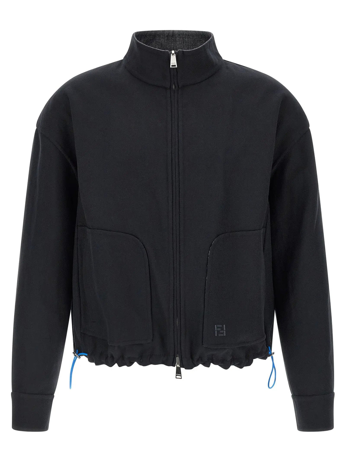 Fendi Blue Linen Denim Jacket