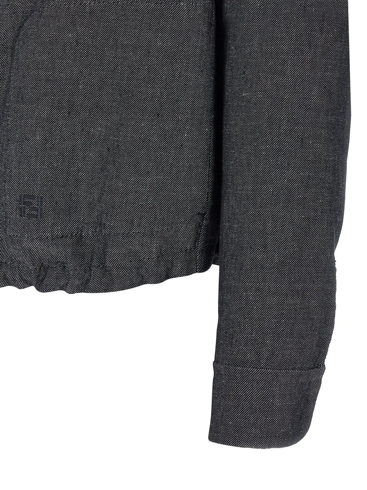 Fendi Blue Linen Denim Jacket