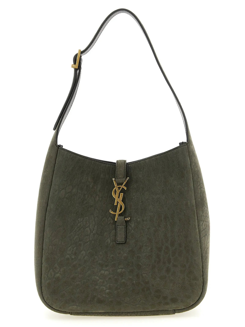 Sac à bandoulière en cuir d'agneau gris Saint Laurent
