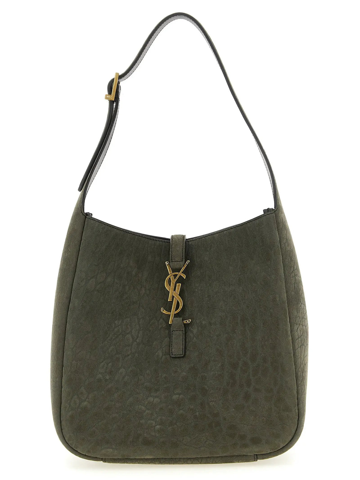 Sac à bandoulière en cuir d'agneau gris Saint Laurent