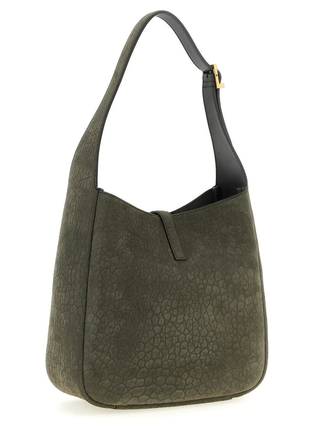 Sac à bandoulière en cuir d'agneau gris Saint Laurent