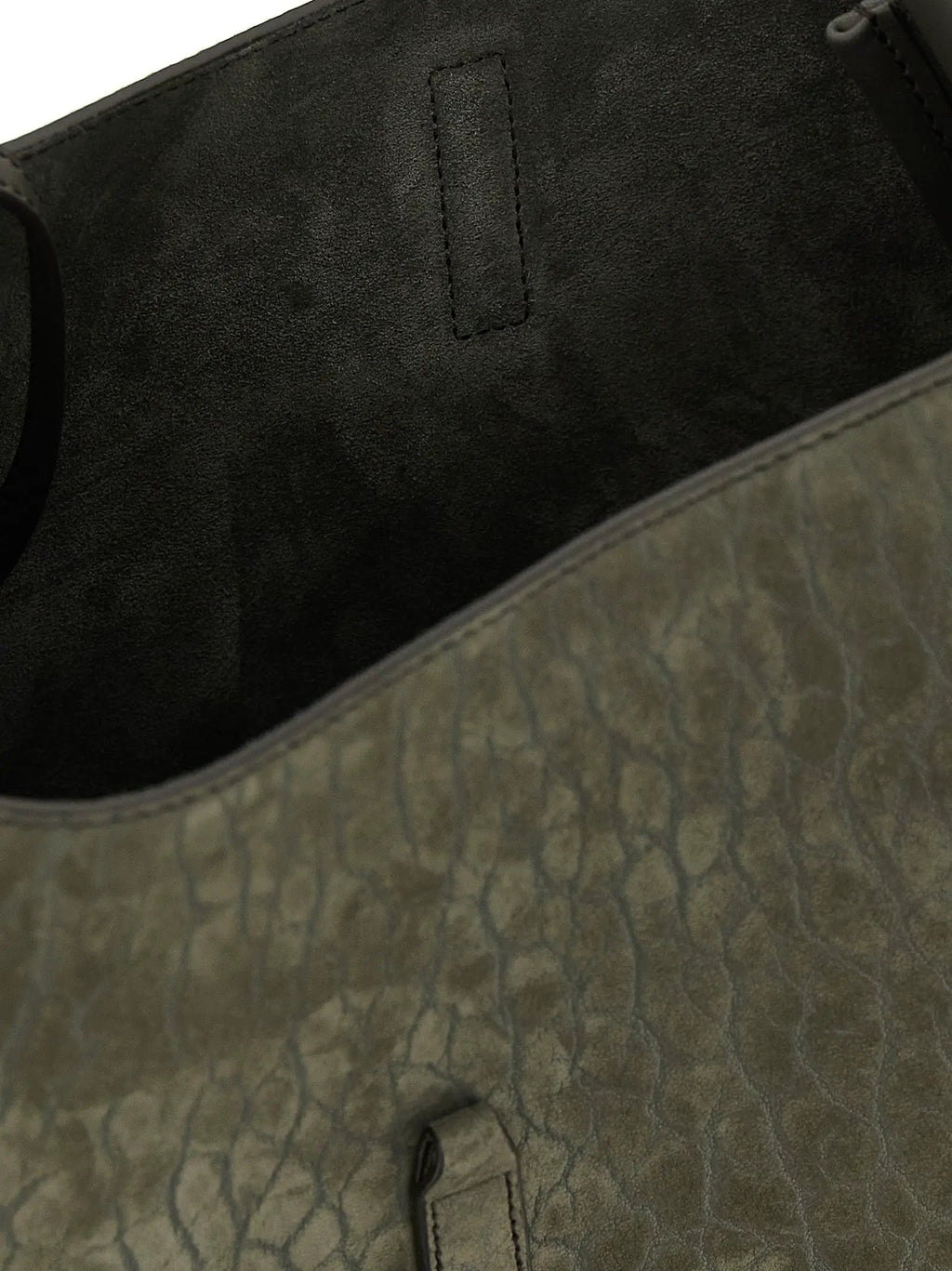 Sac à bandoulière en cuir d'agneau gris Saint Laurent