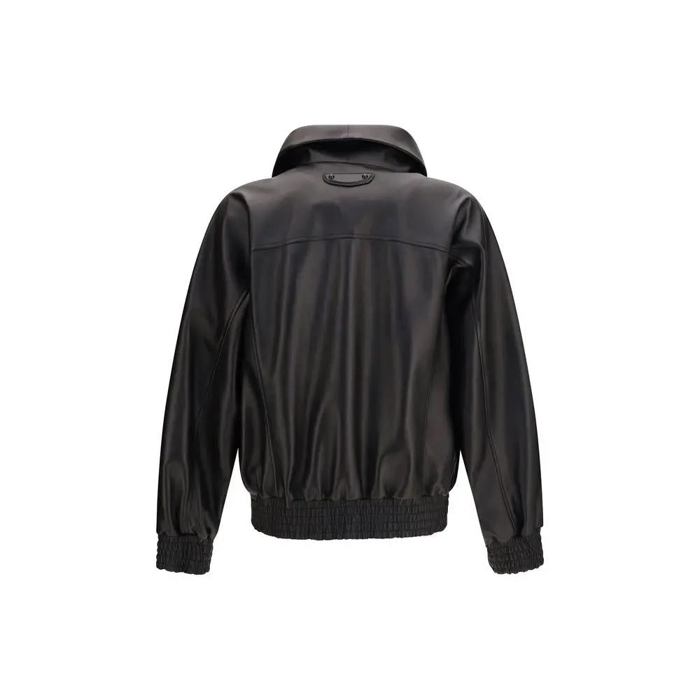 Balenciaga Black Lamb Ovis Aries Leather Jacket