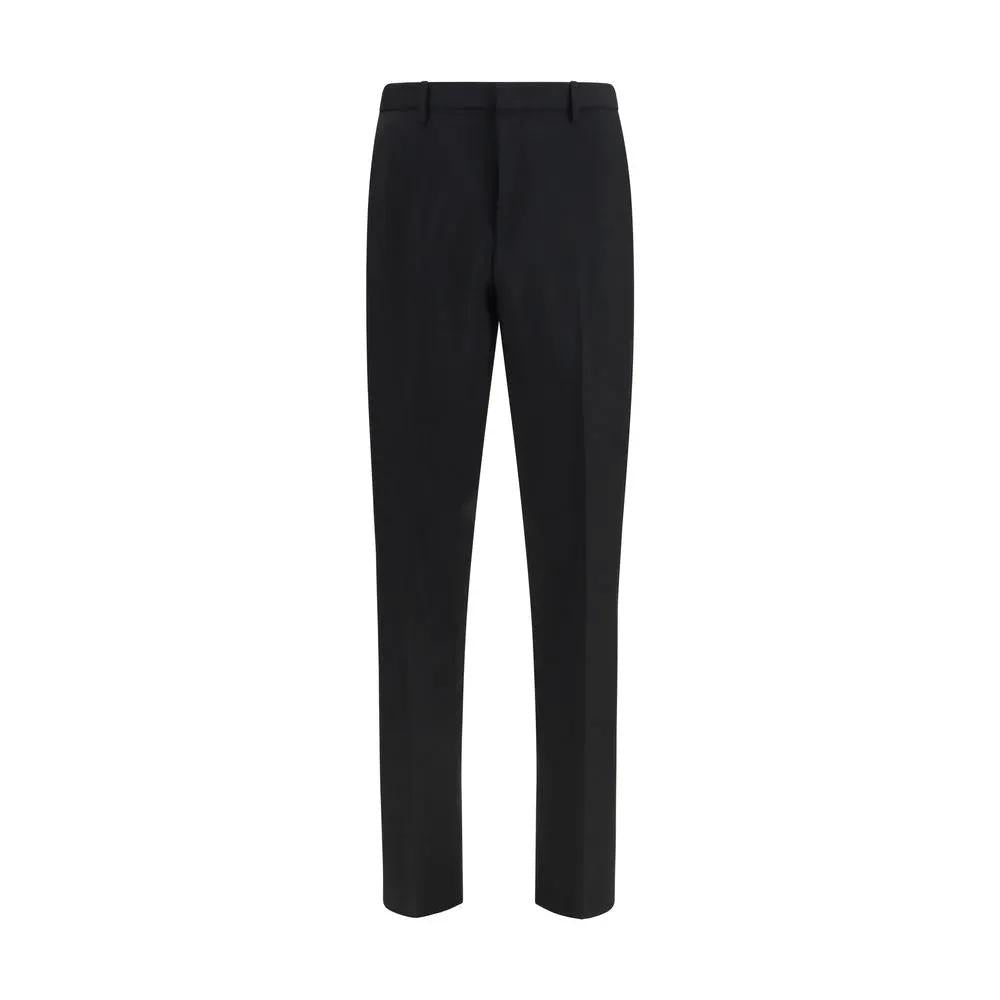 Fendi Black Mohair Dress Pants