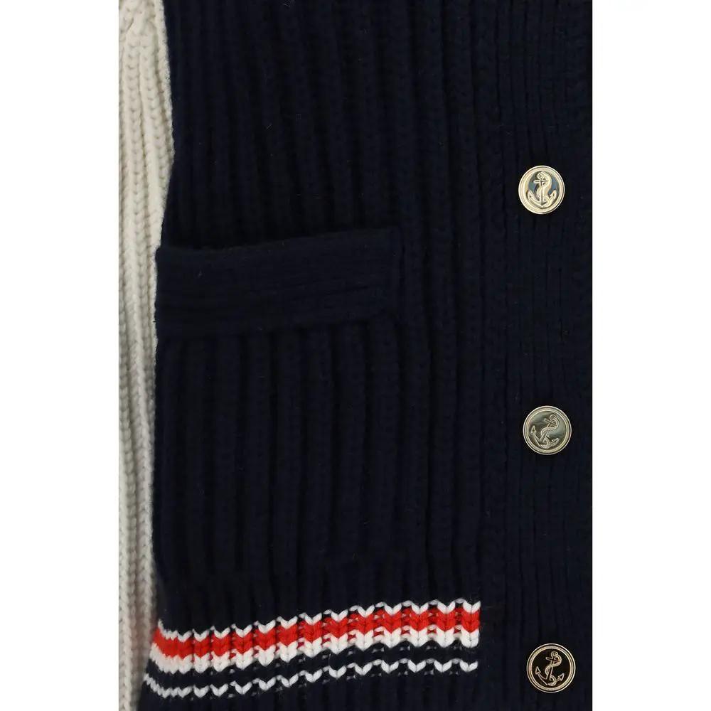 Cardigan en cachemire bleu Thom Browne