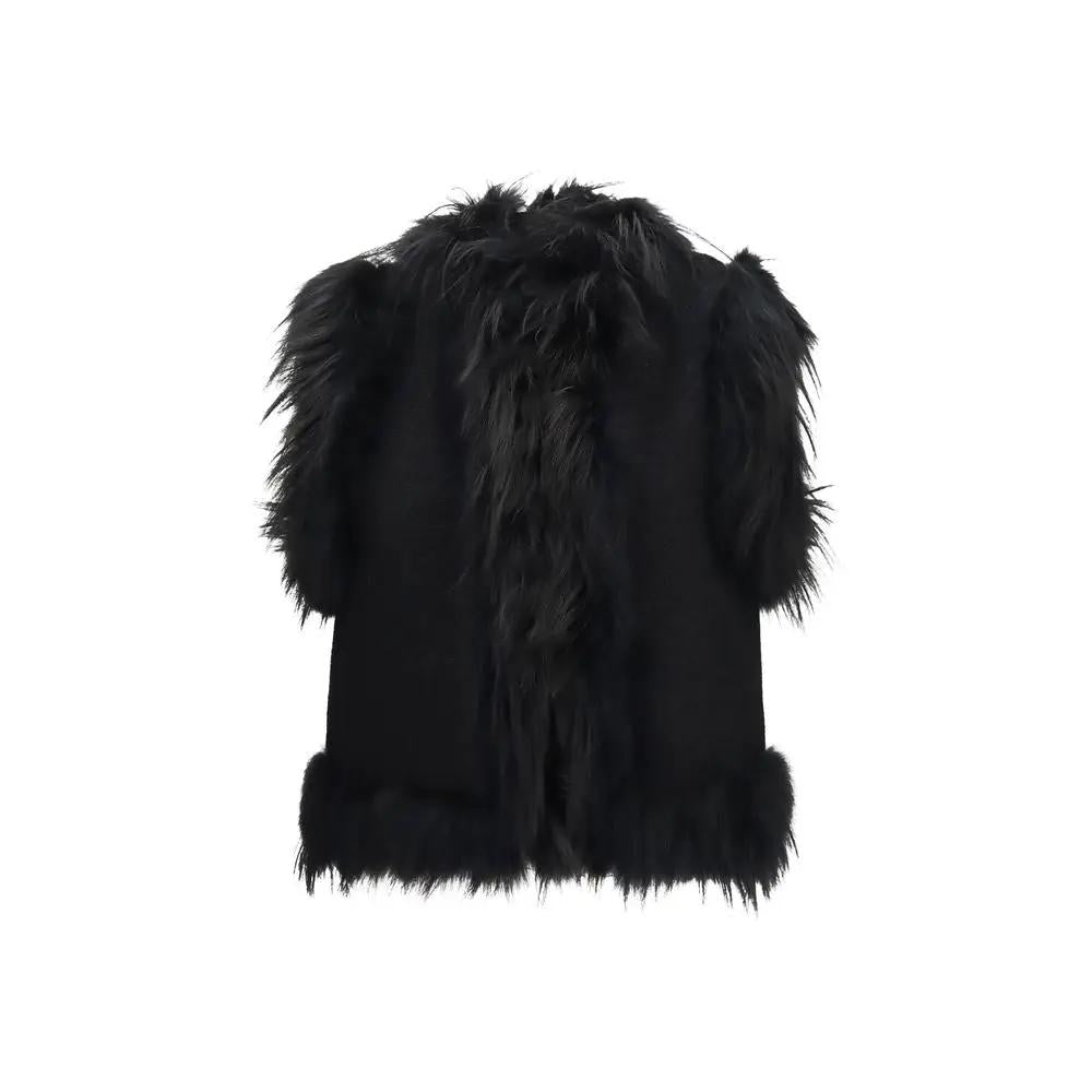 Fendi Black Wool Oves Aries Sleeveless Jacket