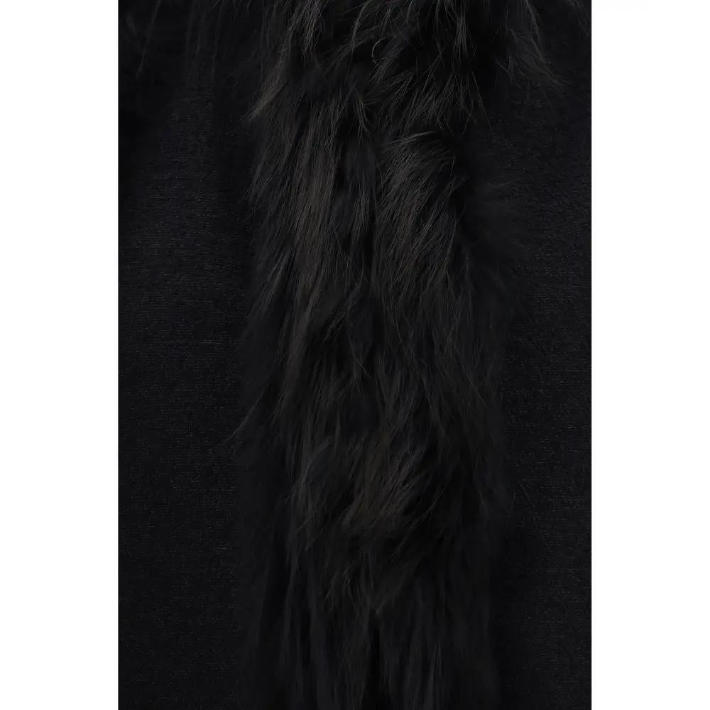 Fendi Black Wool Oves Aries Sleeveless Jacket