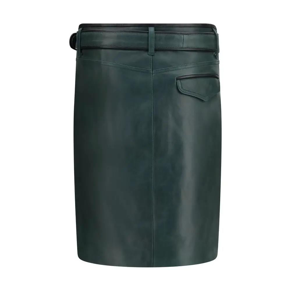 Marni Bicolor Calf Leather Bos Taurus Long Skirt