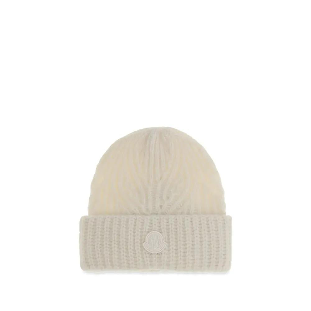 Bonnet Moncler en laine beige modèle Aries