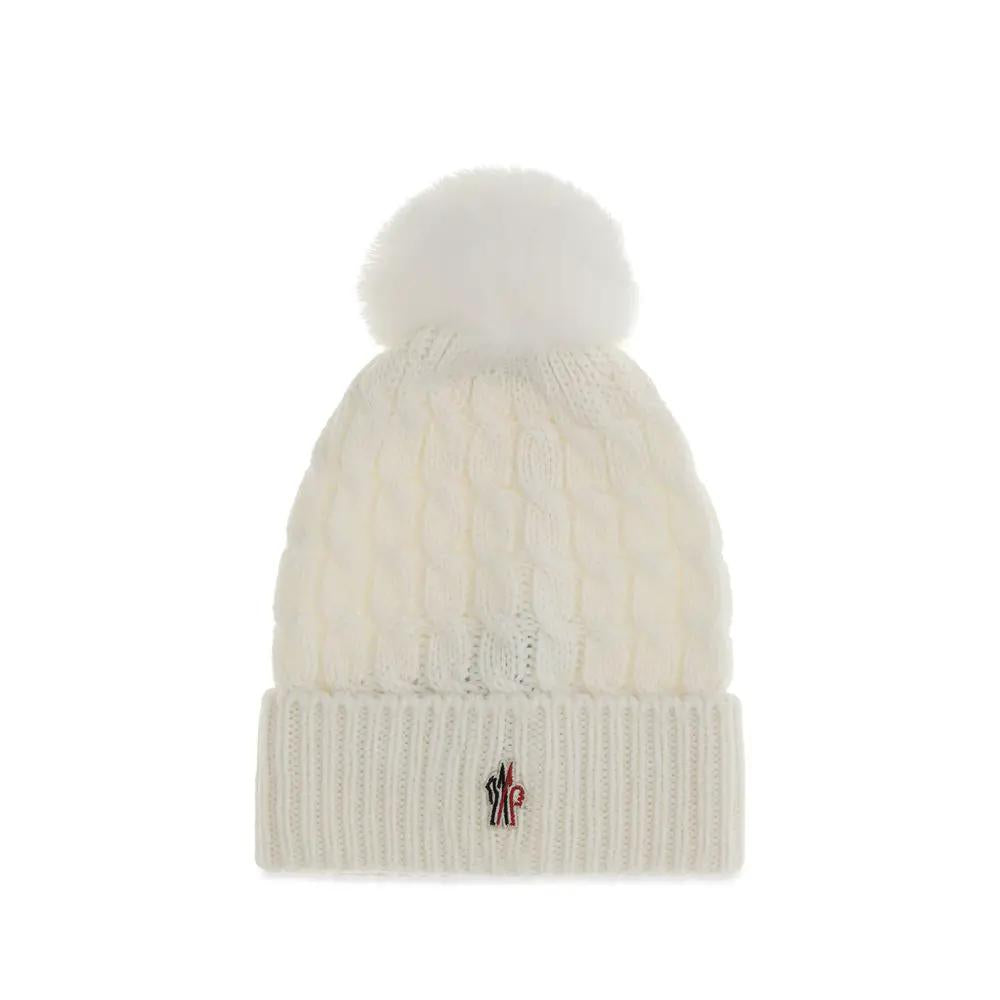 Bonnet oversized en laine blanc Moncler Grenoble