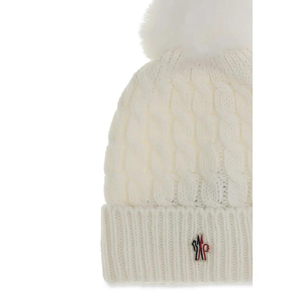 Bonnet oversized en laine blanc Moncler Grenoble