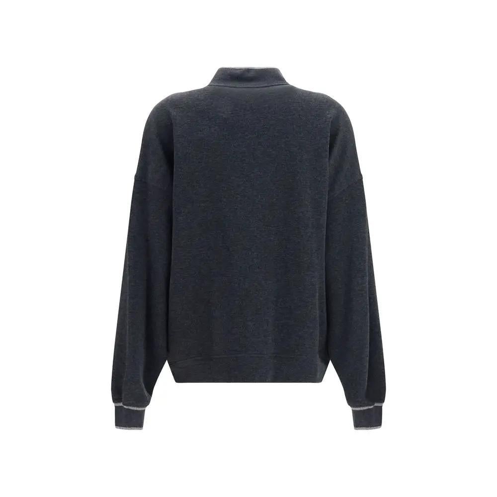 Brunello Cucinelli Gray Cotton Bomber