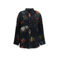 Chemise noire en coton R13