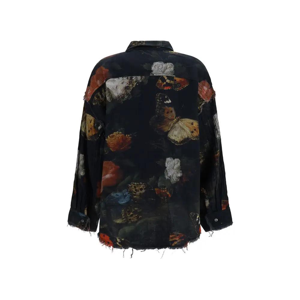 Chemise noire en coton R13