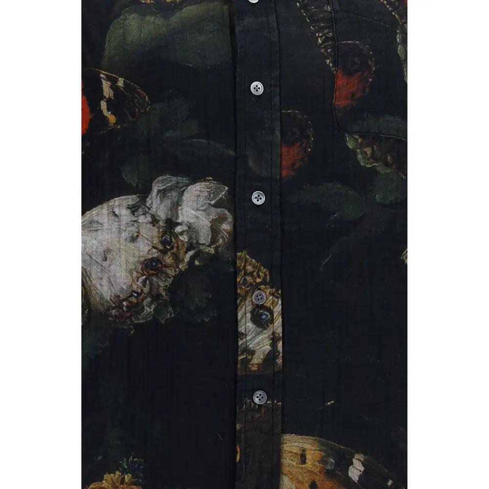 Chemise noire en coton R13