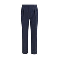 Pantalon décontracté Brioni en laine bleu Aries