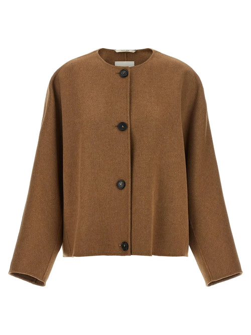 'S Max Mara Brown Wool Full-Length Jacket
