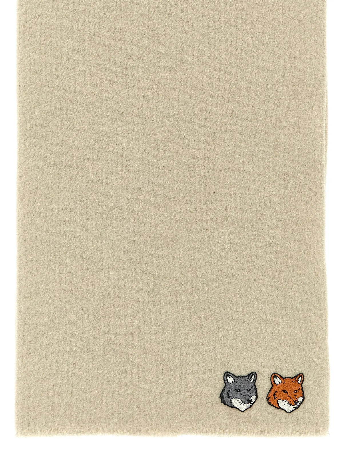 Écharpe en laine vierge blanche Maison Kitsuné