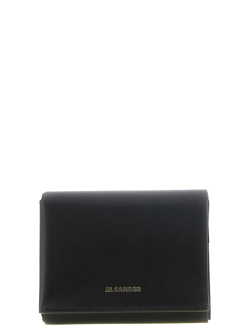 Portefeuille Jil Sander en cuir de veau noir