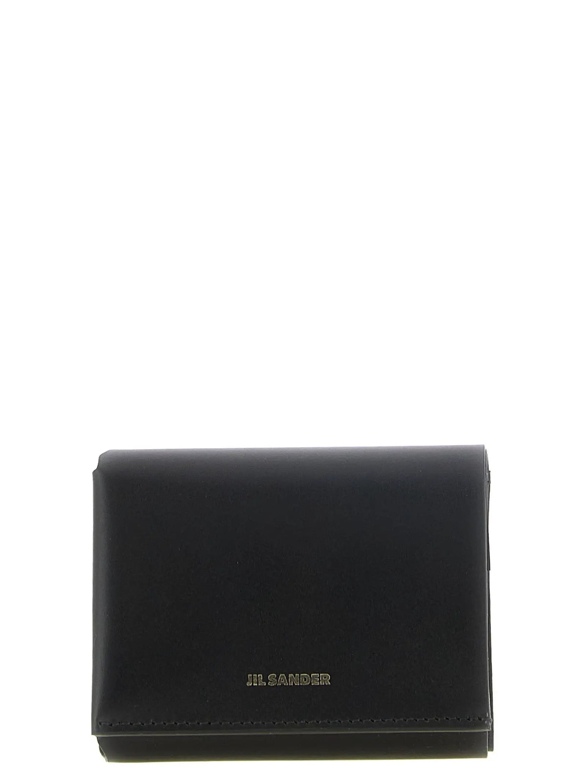 Portefeuille Jil Sander en cuir de veau noir
