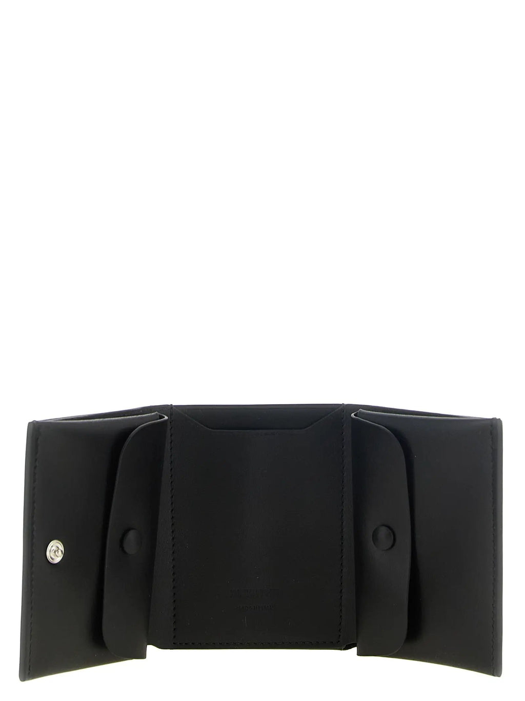 Portefeuille Jil Sander en cuir de veau noir