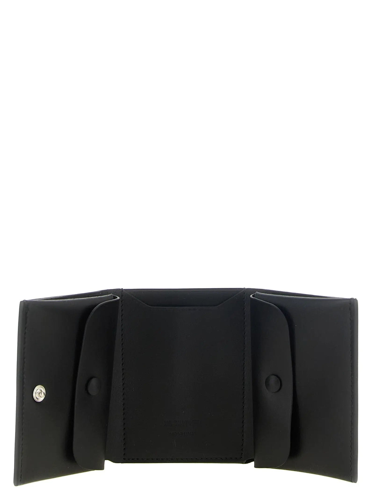 Portefeuille Jil Sander en cuir de veau noir