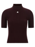Courrèges Bordeaux Viscose Sweatshirt