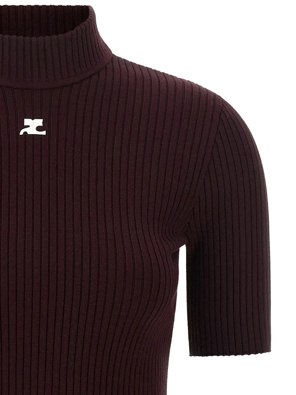Courrèges Bordeaux Viscose Sweatshirt