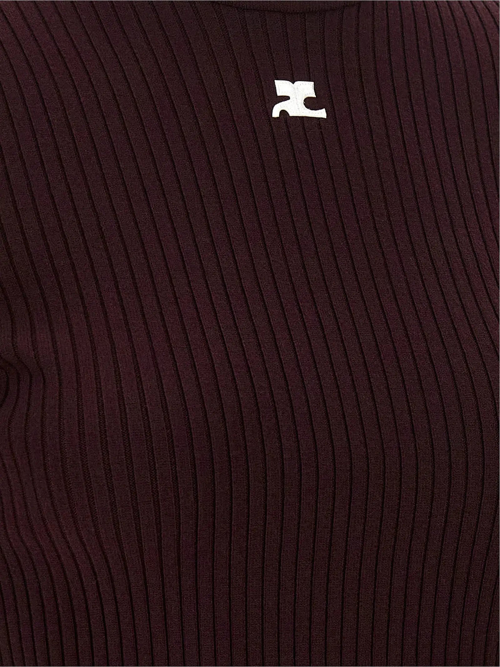 Courrèges Bordeaux Viscose Sweatshirt