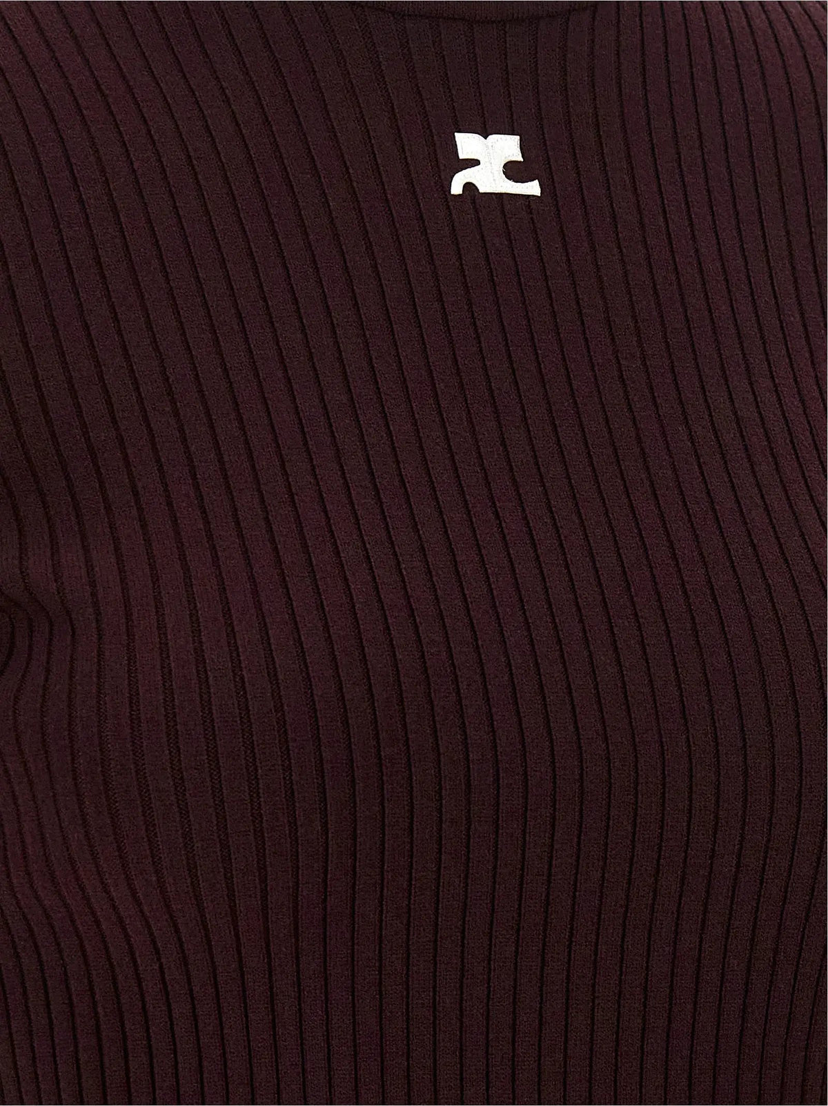 Courrèges Bordeaux Viscose Sweatshirt