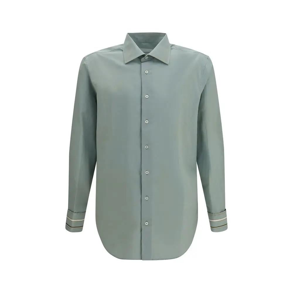 Chemise en coton bicolore Prada