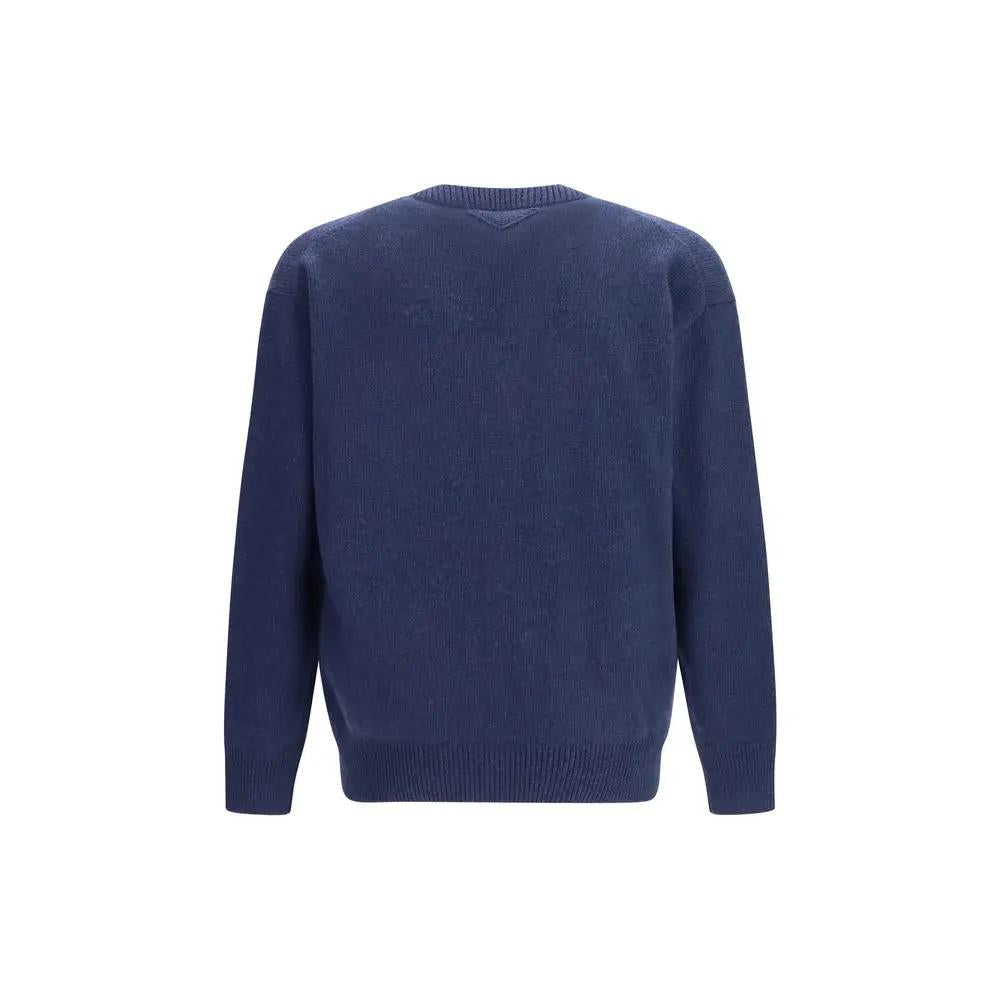 Gilet en cachemire bleu Prada
