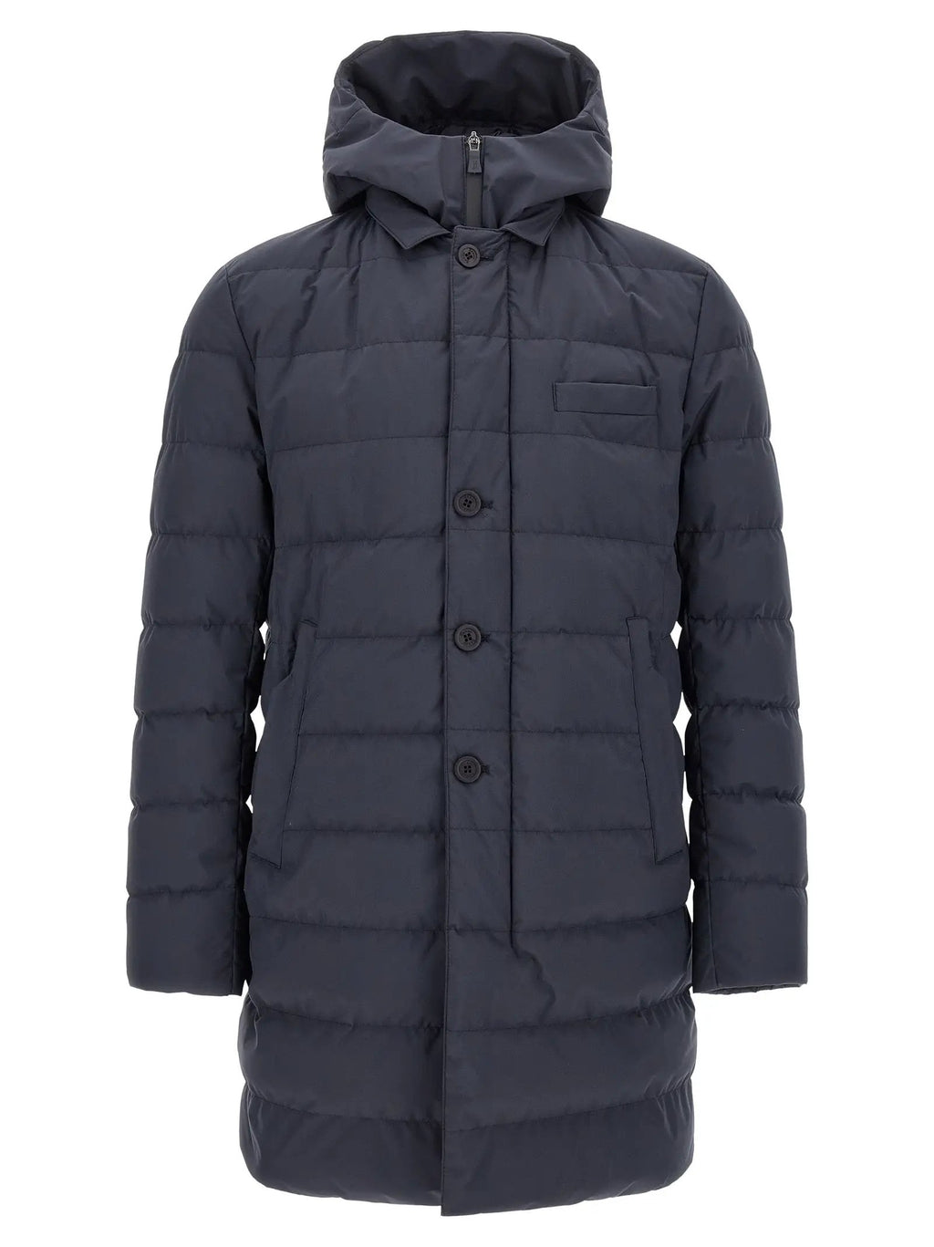 Herno Blue Polyester Full-Length Jacket