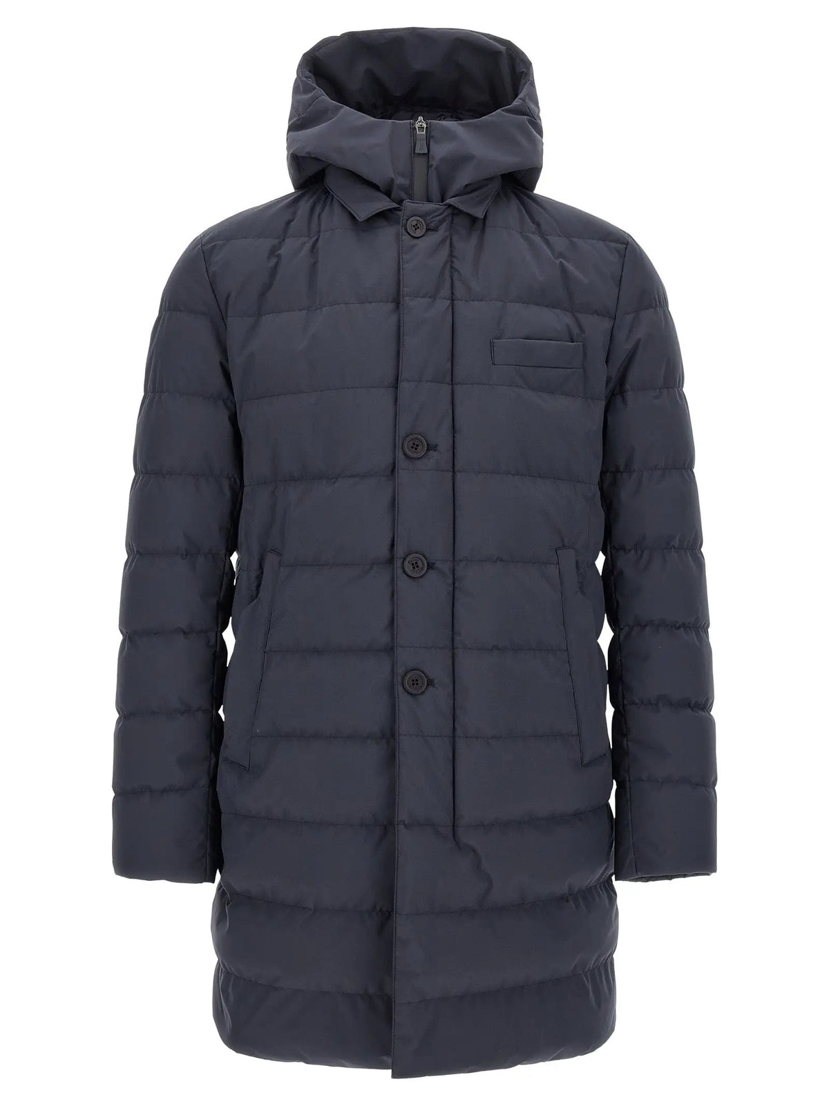 Herno Blue Polyester Full-Length Jacket
