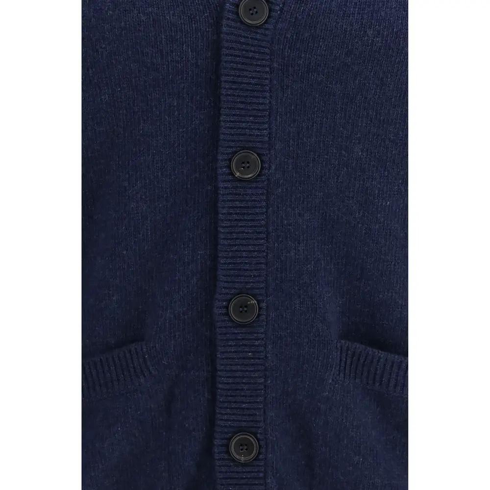Gilet en cachemire bleu Prada