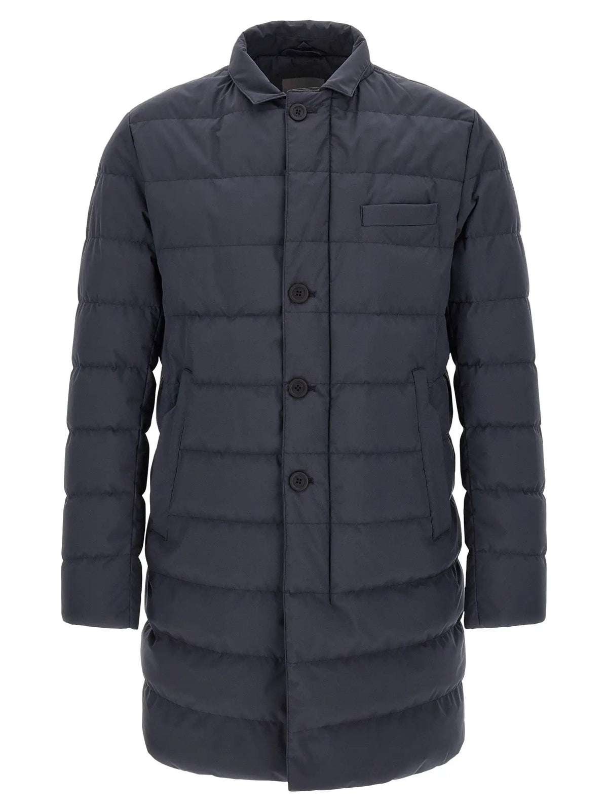 Herno Blue Polyester Full-Length Jacket