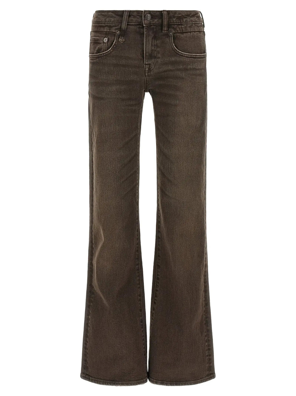 Jeans évasés en coton marron R13