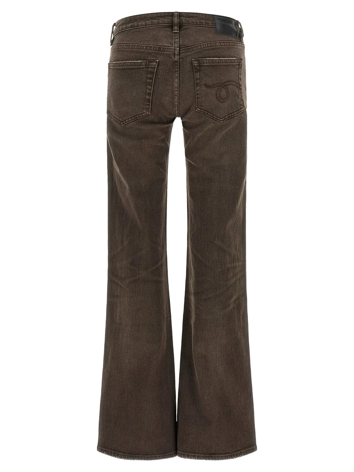 Jeans évasés en coton marron R13