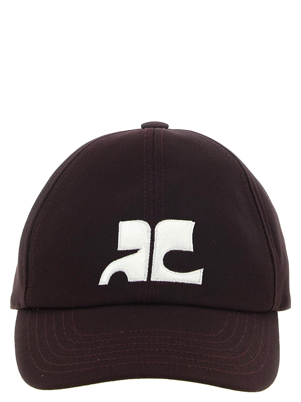 Courrèges Bordeaux Cotton Cap (Baseball Hat)