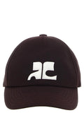 Courrèges Bordeaux Cotton Cap (Baseball Hat)
