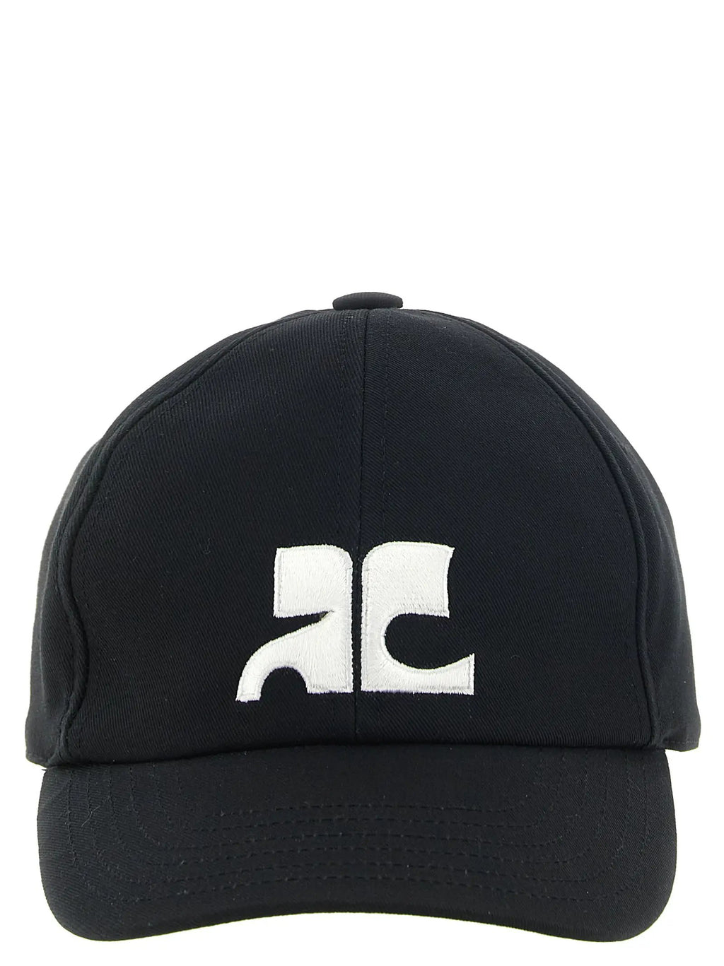 Casquette en coton noir Courrèges