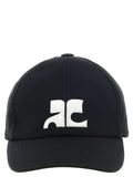 Casquette en coton noir Courrèges