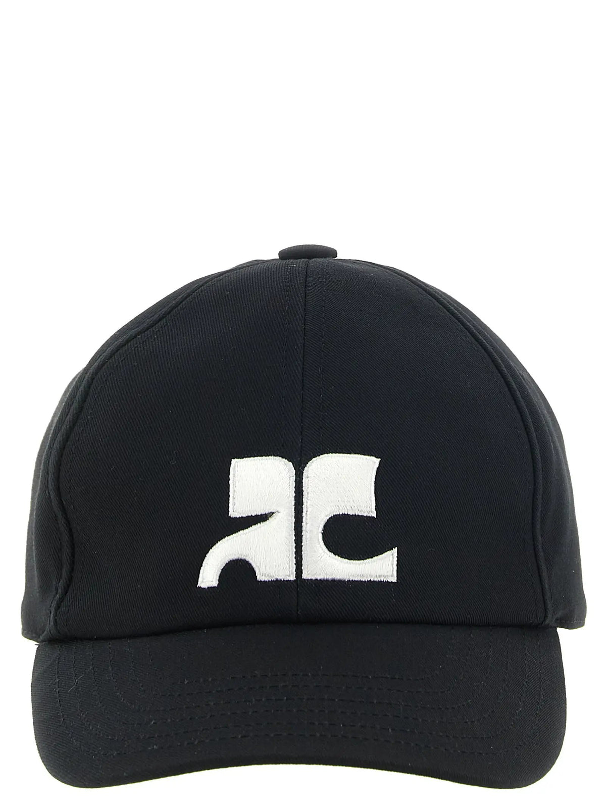Casquette en coton noir Courrèges