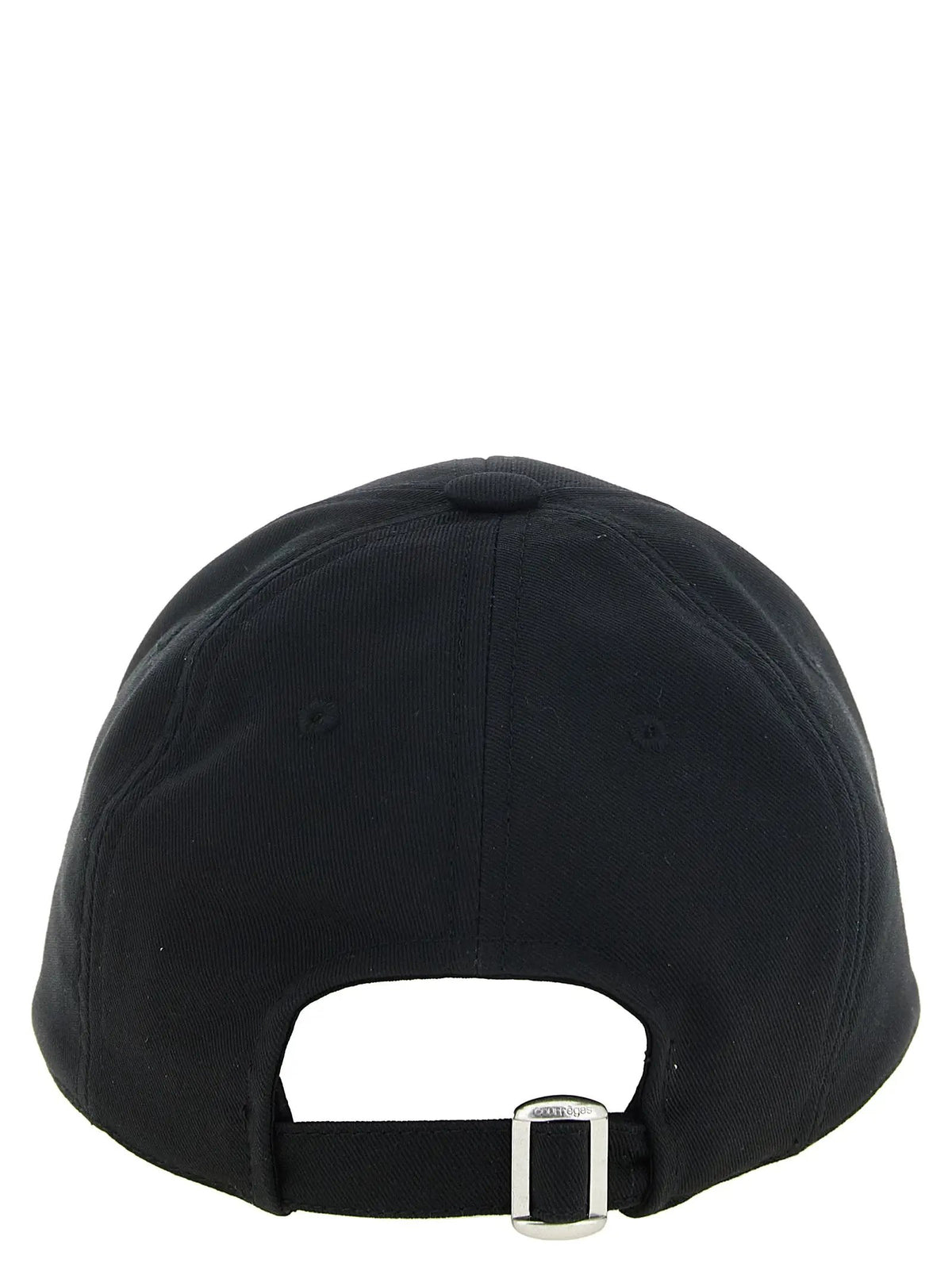Casquette en coton noir Courrèges