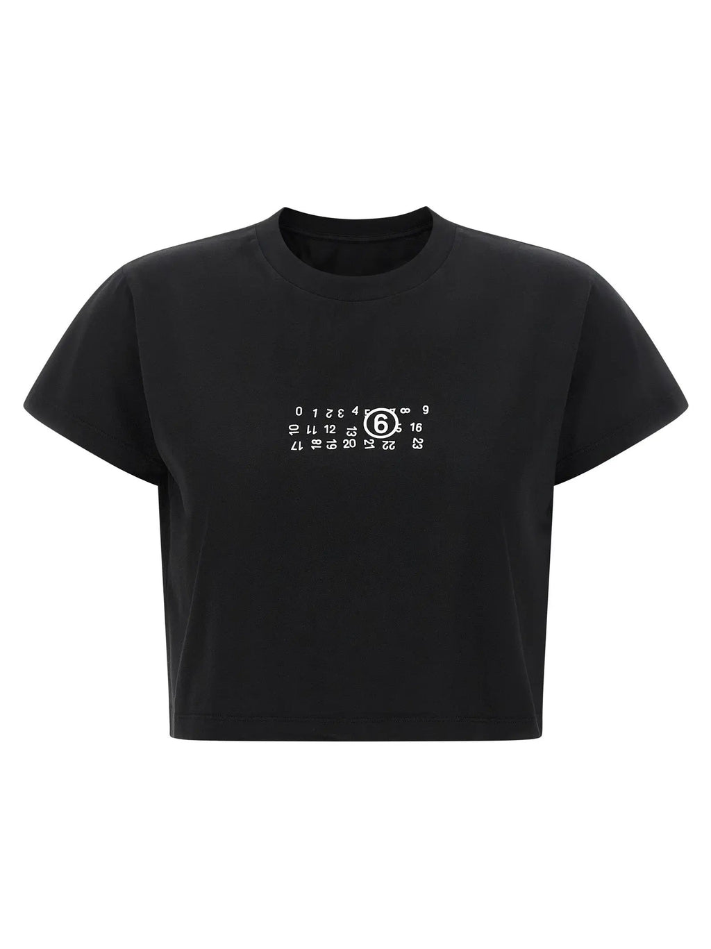T-shirt en coton noir MM6 Maison Margiela