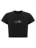 T-shirt en coton noir MM6 Maison Margiela