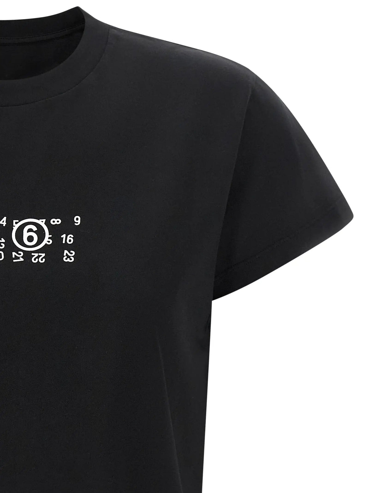 T-shirt en coton noir MM6 Maison Margiela