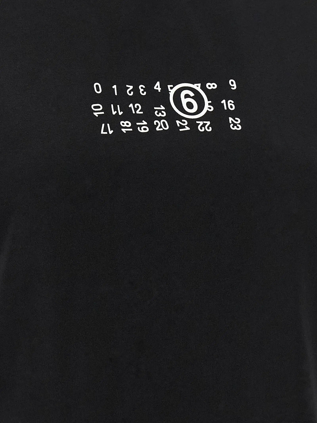 T-shirt en coton noir MM6 Maison Margiela