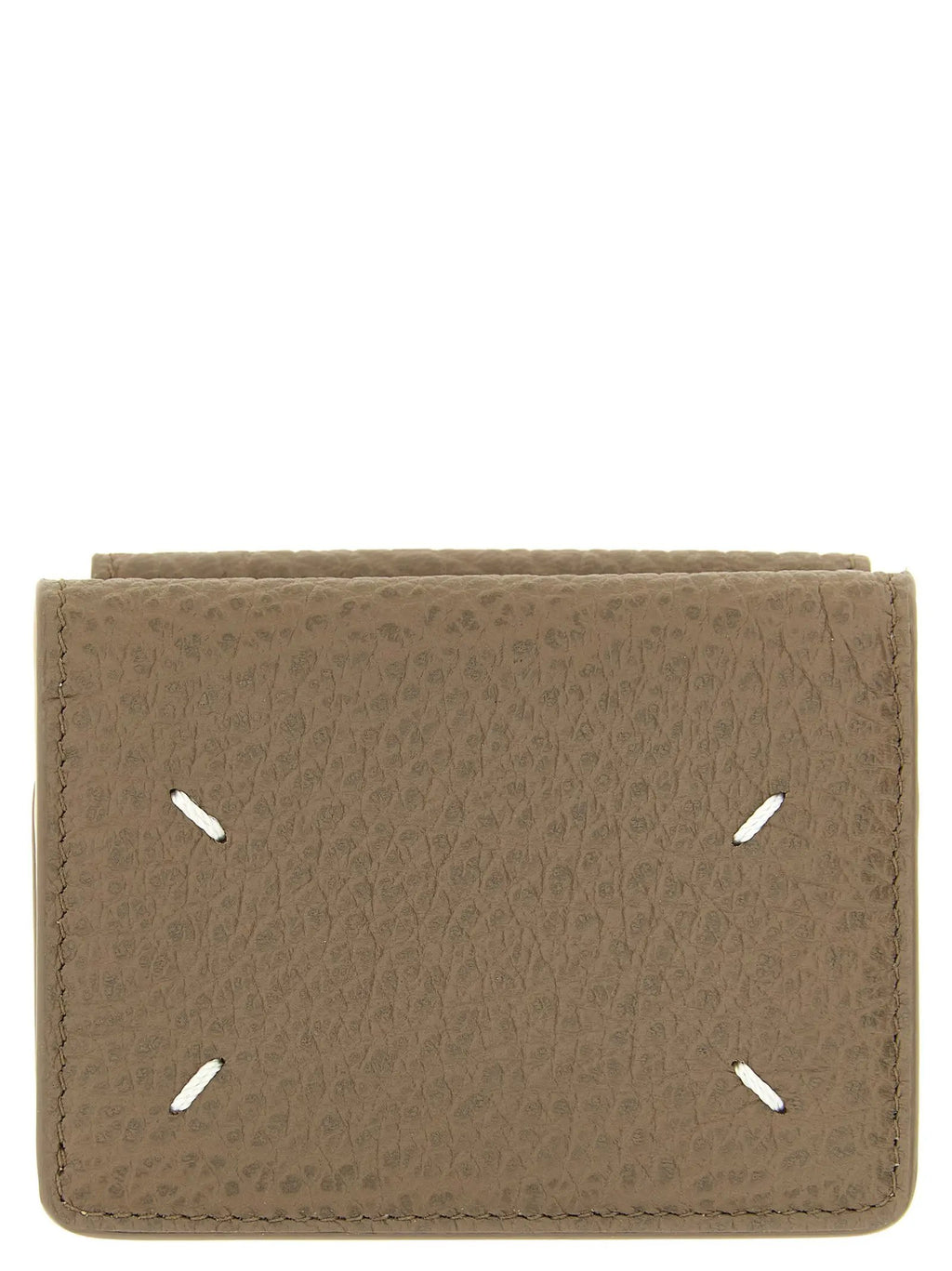 Portefeuille Maison Margiela en cuir de veau gris